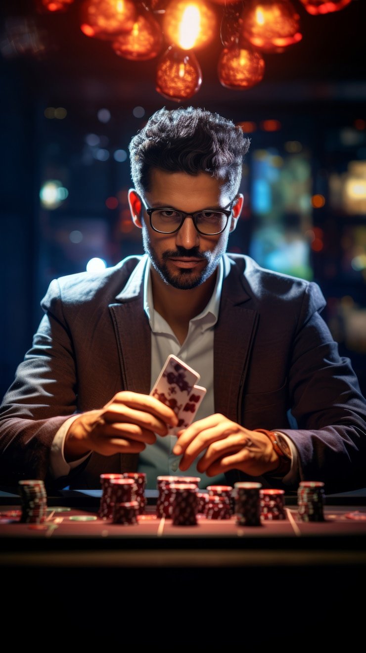 Meja Teen Patti dengan dealer Allbet di studio sakura 188